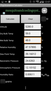 Air Lite Psychrometric Calcs