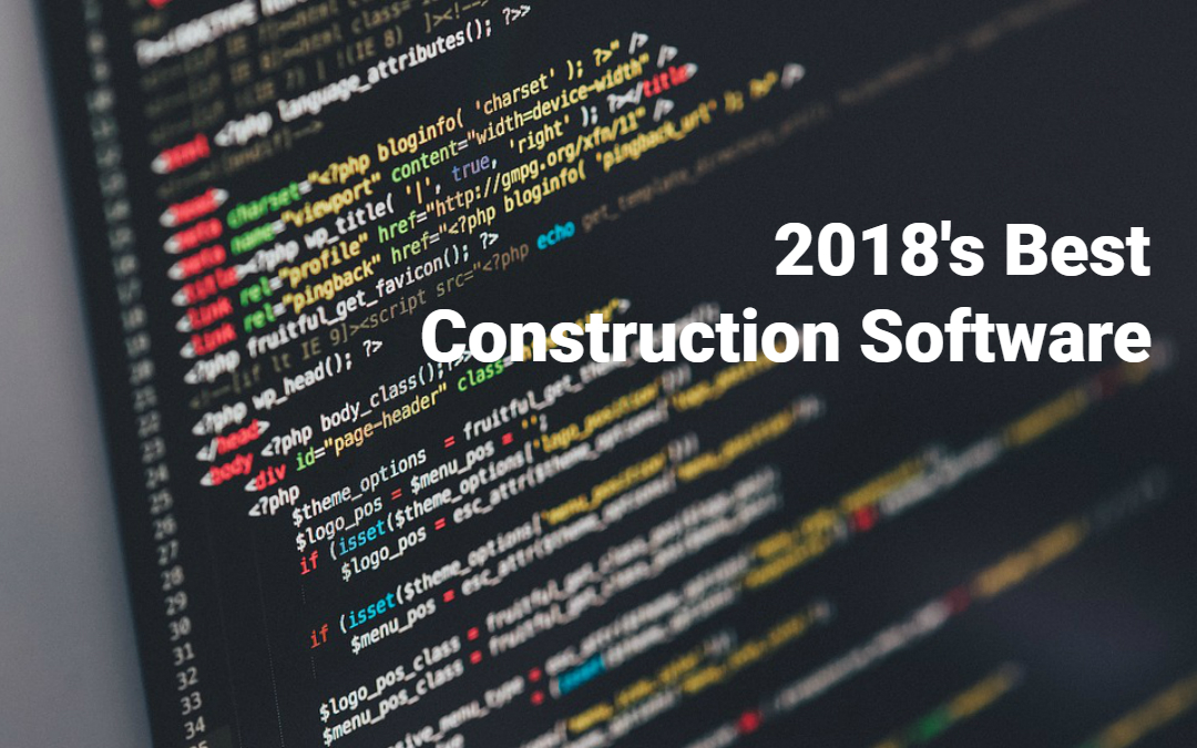 Top 5 Construction Software for 2018